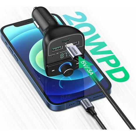 FM Transmitter Αυτοκινήτου UGREEN Bluetooth and Car Charger CD229 80910